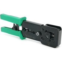 Инструмент Voltronic VegGieg V-E113, для обжима RJ-45 (8P8C) и RJ-12/11 (6P6C), 4P4C, черный/зеленый, Q10 (V-E113)