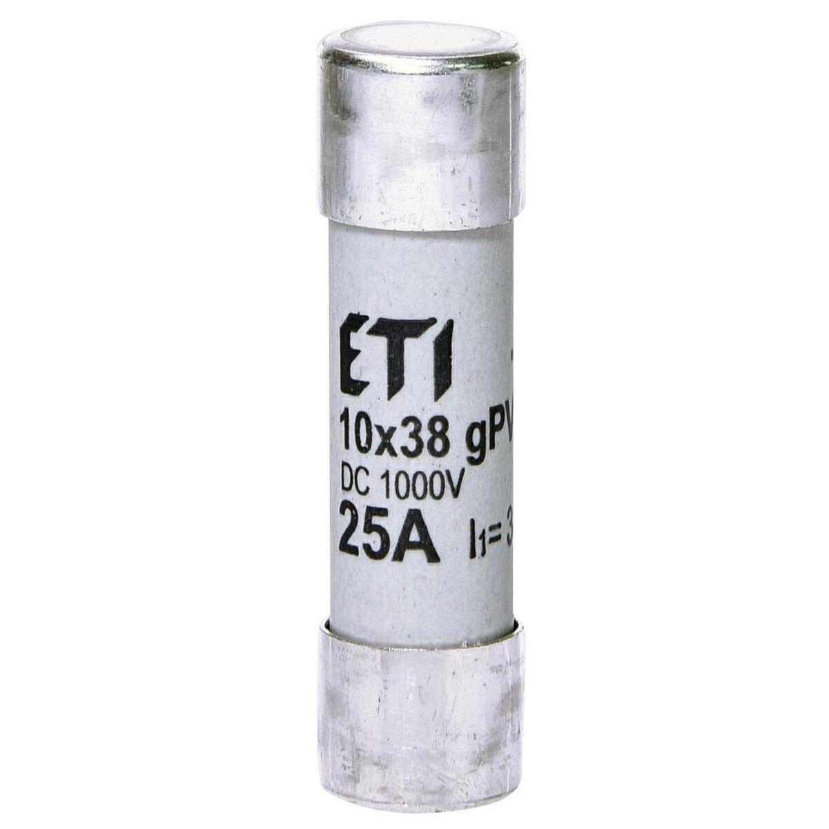 Запобіжник ETI CH 10x38 gPV 25A 1000V (30kA) (2625139)
