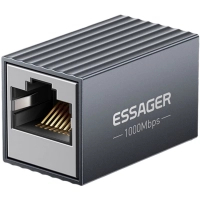 Зрощувач RJ45 8P8C Gigabit Coupler Black Essager (EZJRJK-XT0G-P)
