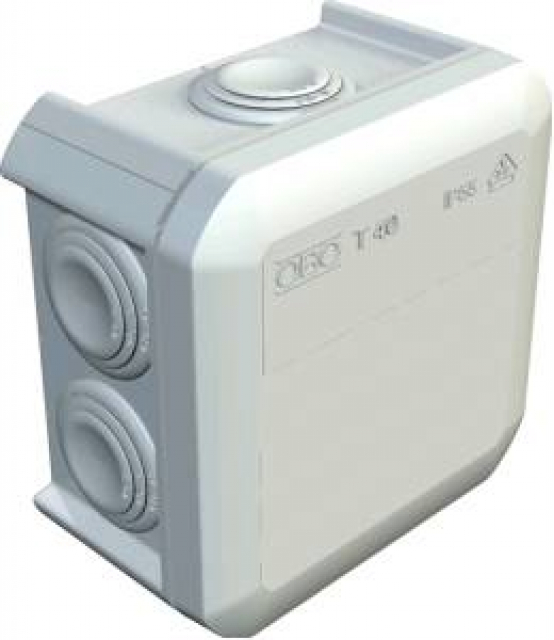 Коробка розподільча OBO Bettermann T40 з каб. вводами, 90х90х52, ІР55