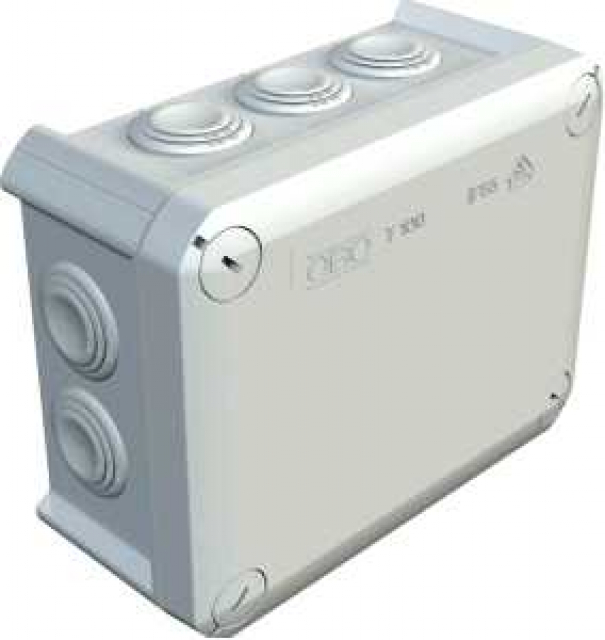 Коробка розподільча OBO Bettermann T100 з каб. вводами, 150х116х67, ІР66