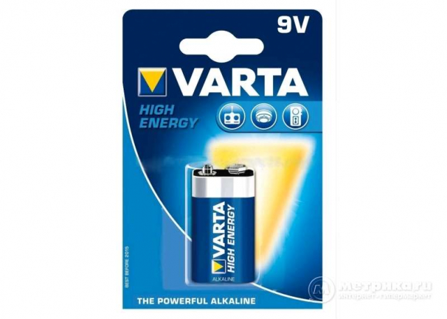 Батарейка VARTA HIGH Energy 6LR61 BLI 1 ALKALINE (04922121411) Крона