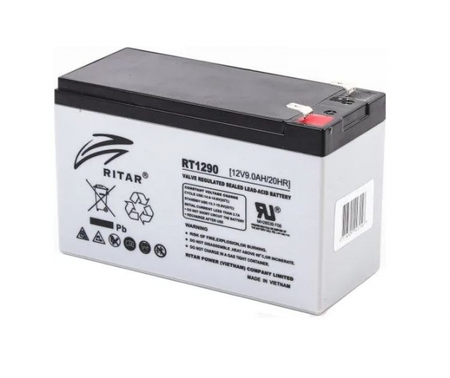 Акумуляторна батарея AGM RITAR RT1275, Gray Case, 12V 7.5Ah