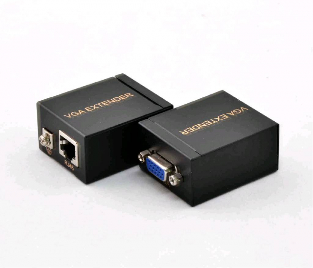 VGA-LAN (60 м) Комплект-передавач + приймач. Передача до 60 ти метрів VGA сигналу по LAN кабелю CAT 5e / 6e