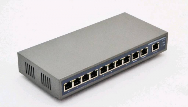 Комутатор PoE Switch 6009GE 8POE + 1UTP, 10/100 / 1000M, IEEE 802.3AF
