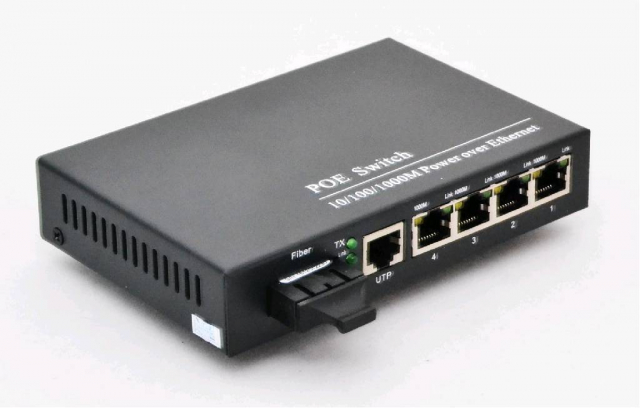 Медіаконвертер 6104GE-20 4POE + 1DUAL FIBER, 10/100 / 1000M, IEEE 802.3AF