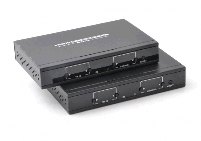 LKV383Matrix (Маршрутизація декількох джерел HDMI 1080 / 60Hz з IR ДУ на кілька дисплеїв HDMI через LAN Switch з підтримкою IGMP до 120 м. Many to Many)