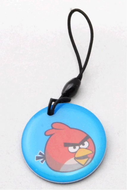 Перезаписуваний ключ-заготовка 125kHz. ID-09 "Ангри Бердс". Підходить для копіювання брелоків / карт EM-Marine