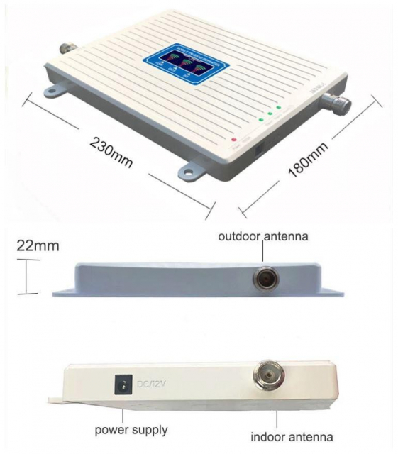 Ретранслятор GSM сигналу 2/3 / 4G (900/1800/2100 Mhz)