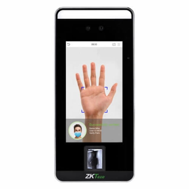 ZKTeco SpeedFace-V5L [P] Мережевий мультибіометричний термінал контролю доступу та обліку робочого часу за обличчям/ карти/ долоні/ відбитка пальця