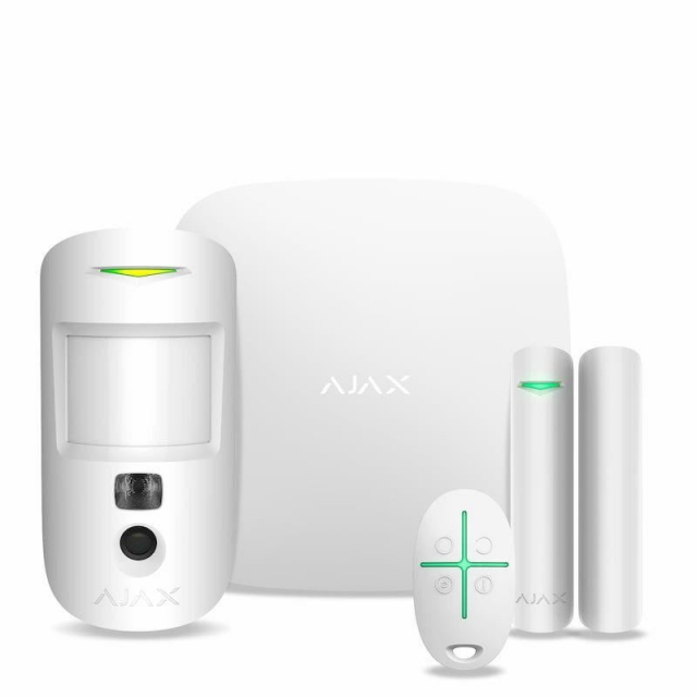Ajax StarterKit Cam Plus White Комплект бездротової охоронної сигналізації.