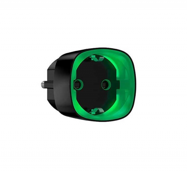 Ajax Socket Black Радіокерована розумна розетка з лічильником енергоспоживання