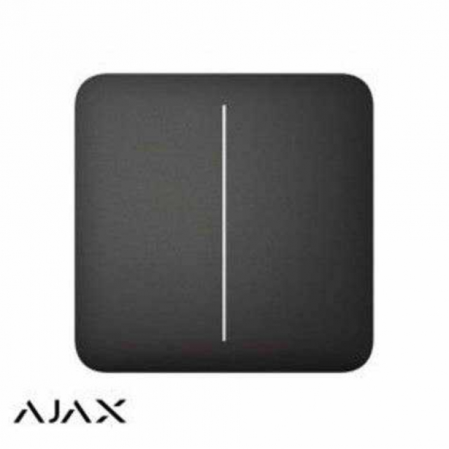 Ajax SoloButton (2-gang) [55] black Кнопка для двоклавішного вимикача