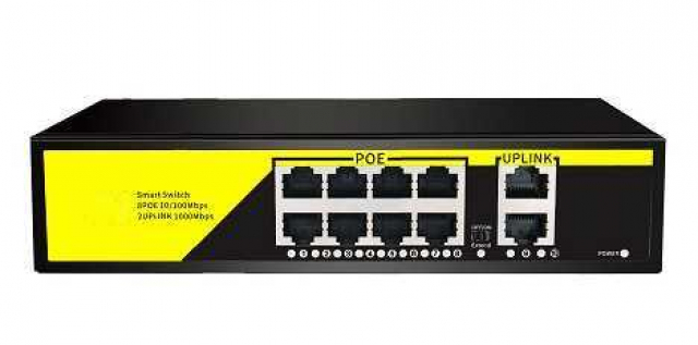 Комутатор PoE Switch Utex UT-1010GB (8 РОЕ10 - 100 Мб/с ,2 Uplink - 1000 Мб/с)