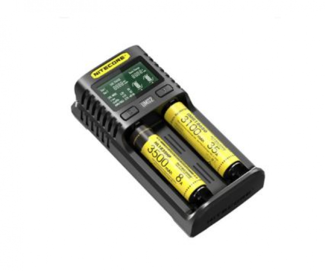 Зарядний пристрій двоканальний Nitecore UM2 (сумісно з моделями: 18500/21700/20700/14500/26650/16340 Li-ion