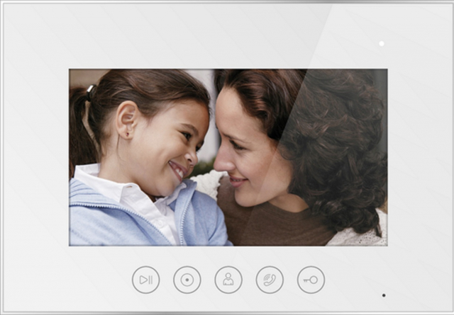 Qualvision QV-IDS4783AV white 7" AHD 1080P відеодомофон із сенсорними кнопками