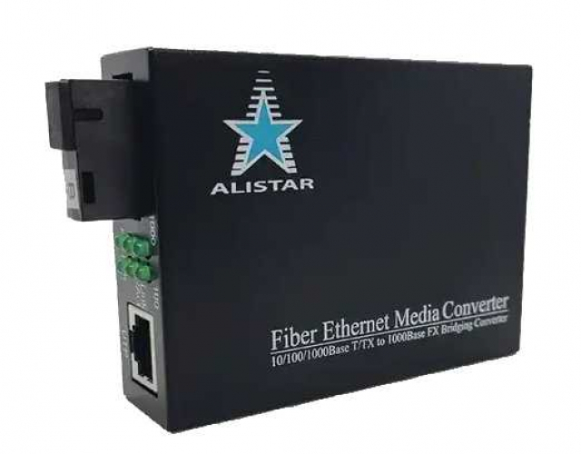 Медіаконвертор ALISTAR X5G 1G 10/100/1000BASE-T RJ-45 - 1000BASE-LX 1SM WDM SC 20KM TX1550/RX1310nm