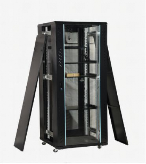 Шафа мережева I-Box 6642S Wallmount 42U акрил, 2000х600х600 мм, метал: 1,2/1,5 мм, колір чорний