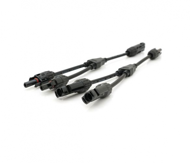 Кабельний розгалужувач MC4 Solar Y-branch 2 in 1 (Довжина 10 см, U=1000V max, I=30 A max)
