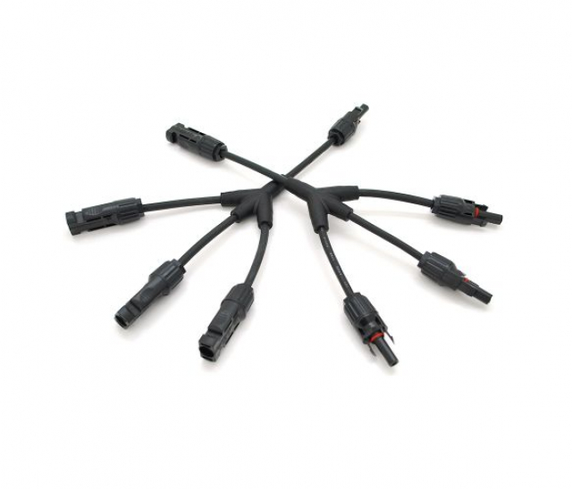 Кабельний розгалужувач MC4 Solar Y-branch 3 in 1 (Довжина 10 см, U=1000V max, I=30 A max)
