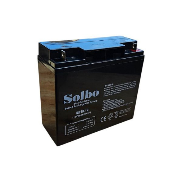 Акумулятор електричний Solbo DB18-12 розмір 181*77*165*165мм