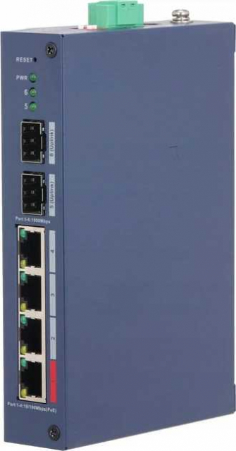 Dahua DH-CHS4206-4ET-90. PoE комутатор 6 портів керований