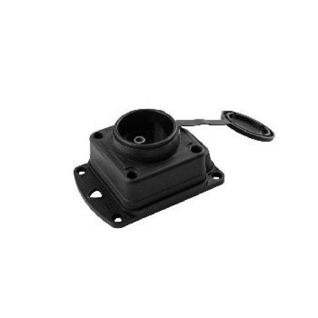 Розетка каучук VIOLUX 16А 1на без заземлення з кришкою IP44 (930690)